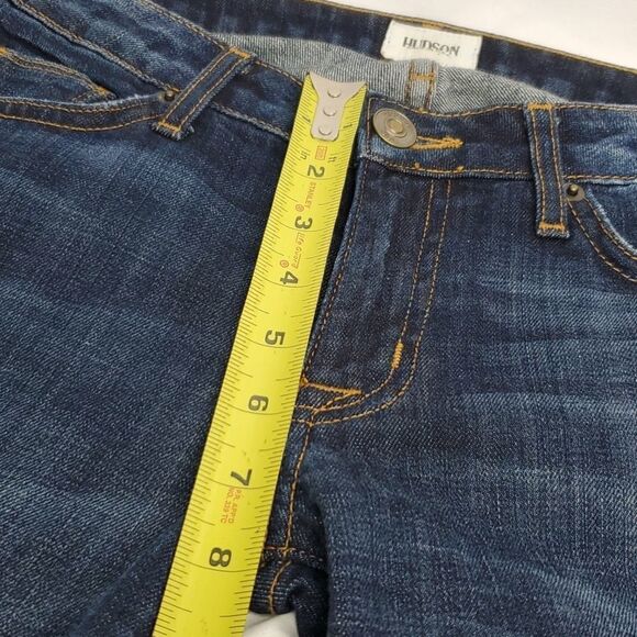 HUDSON extra WIDE LEG FLARE DARK WASH DENIM BOHO JEANS 26 33 long - Picture 2 of 15